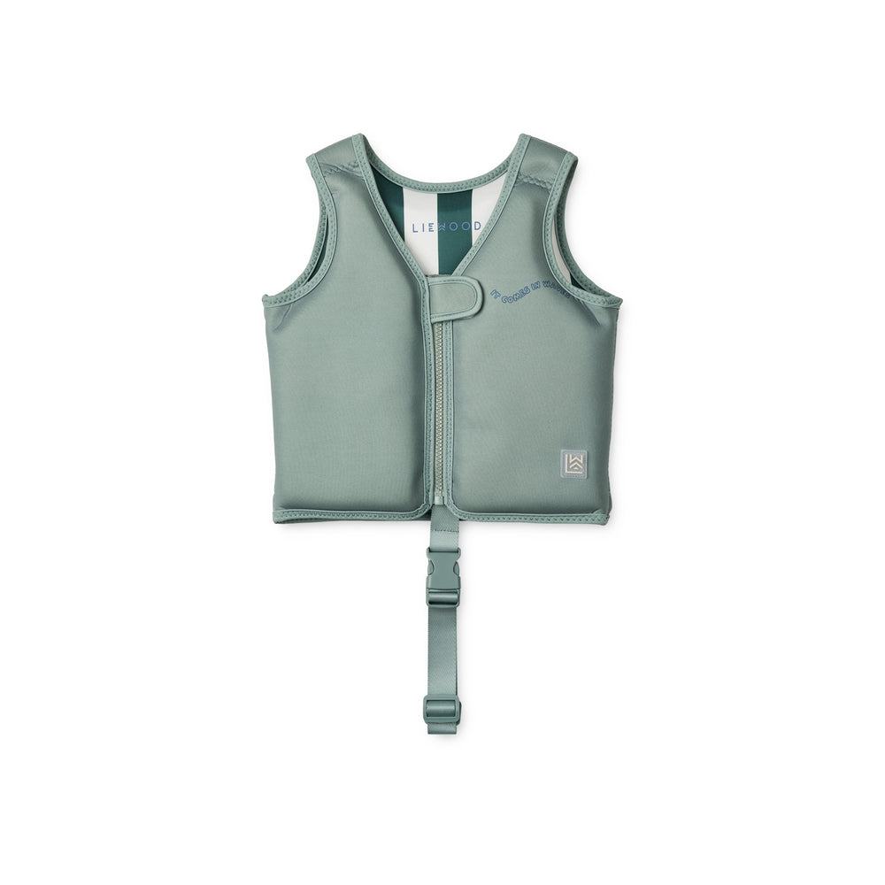 Liewood - Schwimmweste mit Whale 'Dove swim vest - IT COMES IN WAVES / PEPPERMINT'