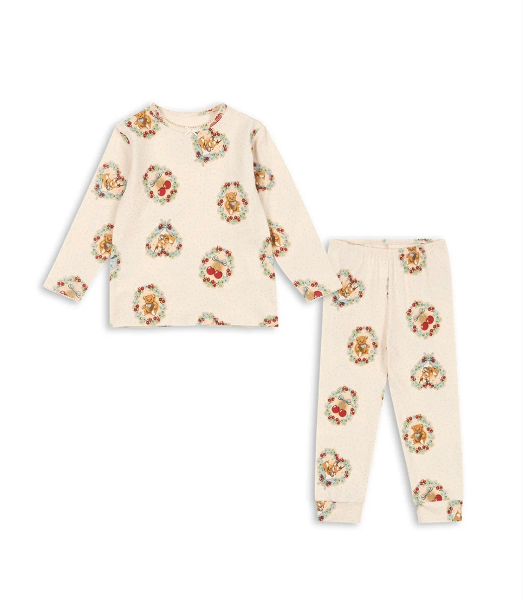 Konges Slojd - Weihnachtsset 'BASIC BLOUSE/PANTS SET GOTS - deer diary'