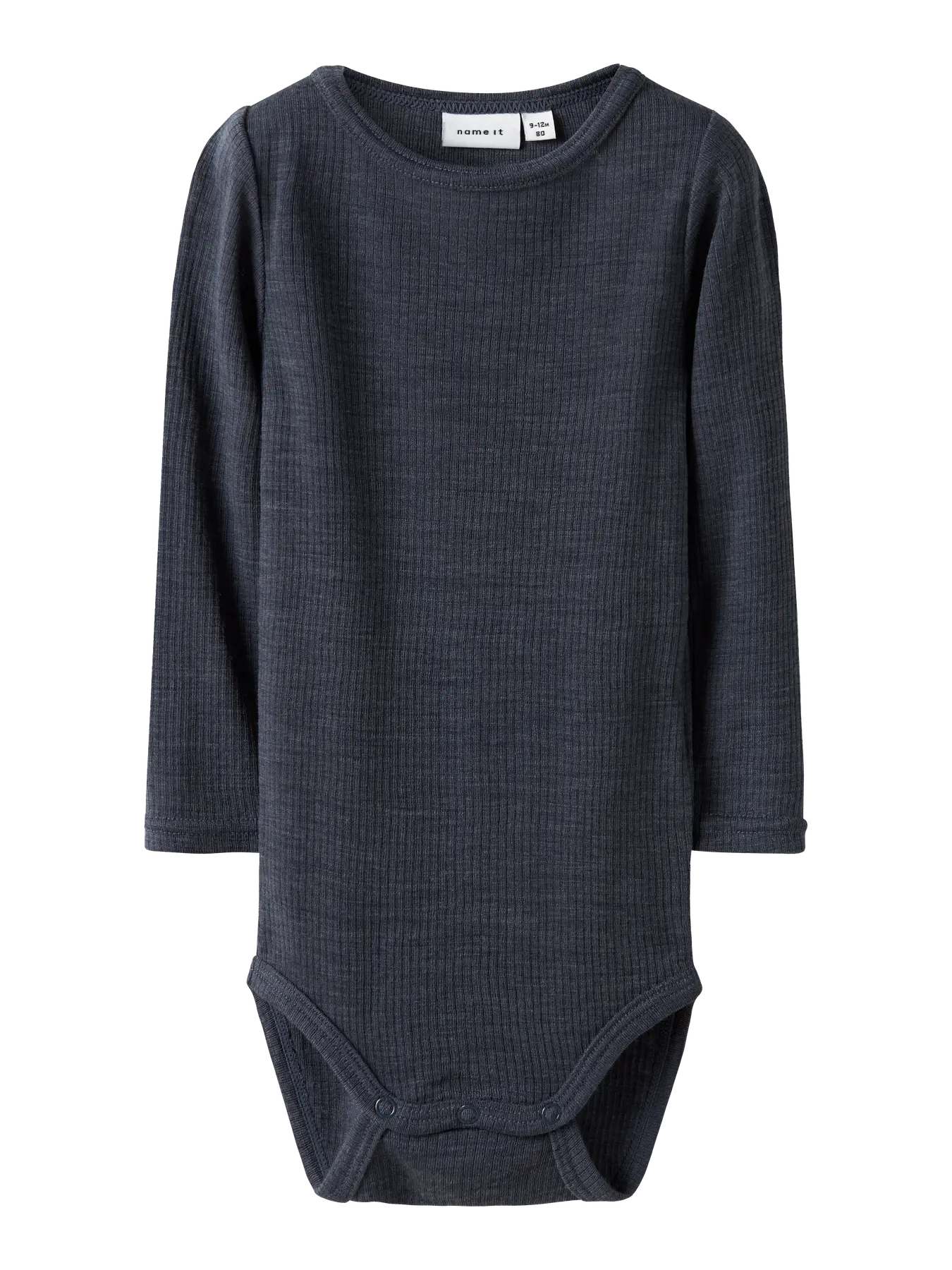 Name it - Langarmbody aus Wolle NBNWAX WOOL RIB LS BODY NOOS-Ombre Blue'