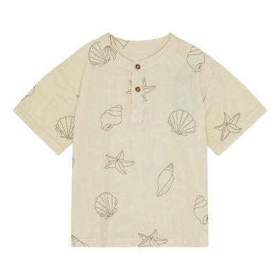 Okker-Gokker - T-Shirt mit Muscheln 'MUSLIN AOP SEASHELL SS SHIRT -Seashell'