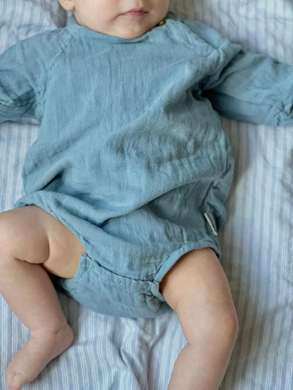 Okker-Gokker - Body aus Muslin 'MUSLIN ROMPER - MOUNTAIN BLUE'