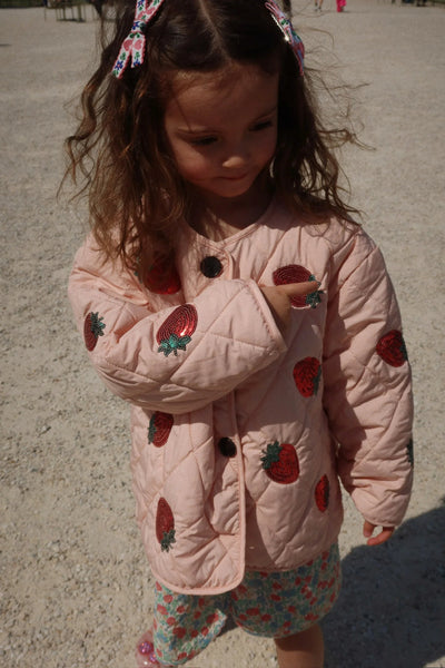 Konges Slöjd - Bomber Jacke mit Erdbeere 'FLORA JACKET - STRAWBERRY'