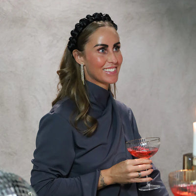 Lulue - Grosse Haarreifen 'ROSE HAIRBAND - BLACK'