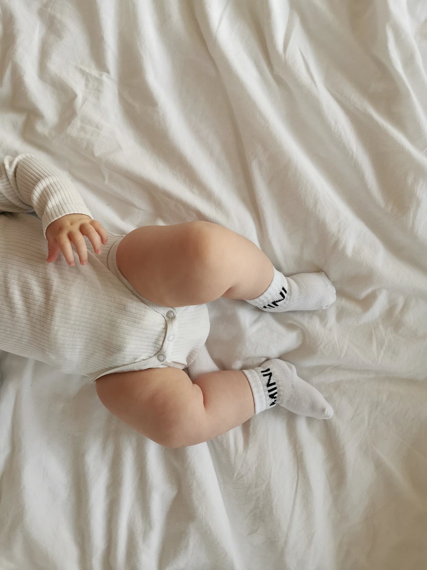 FAMVIBES - Kinder Tennis Socken 'Striped MINI Socken - Weiss'