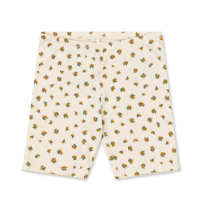 Konges Slojd - Radler mit Blumen 'BASIC SHORT LEGGINGS GOTS - PEONIA LIMONE'
