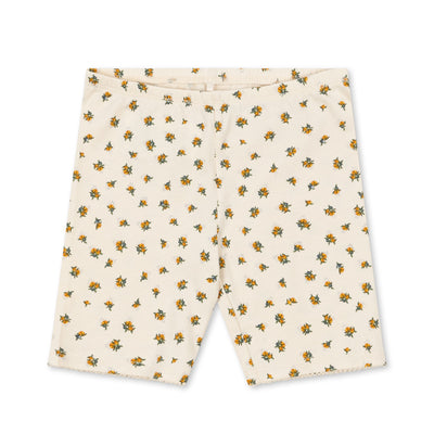 Konges Slojd - Radler mit Blumen 'BASIC SHORT LEGGINGS GOTS - PEONIA LIMONE'