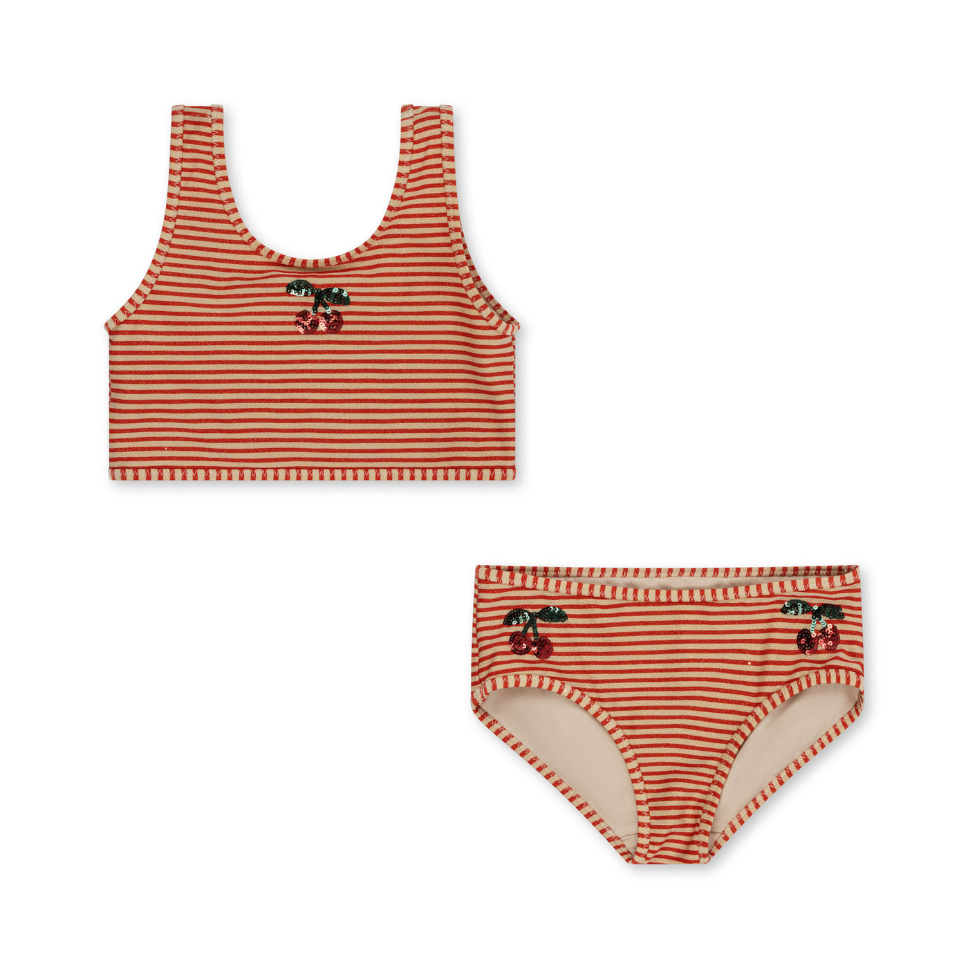 Konges Slojd - Bikini Glitzer Kirsche 'JADE SWIM BIKINI - GLITTER STRIPE'