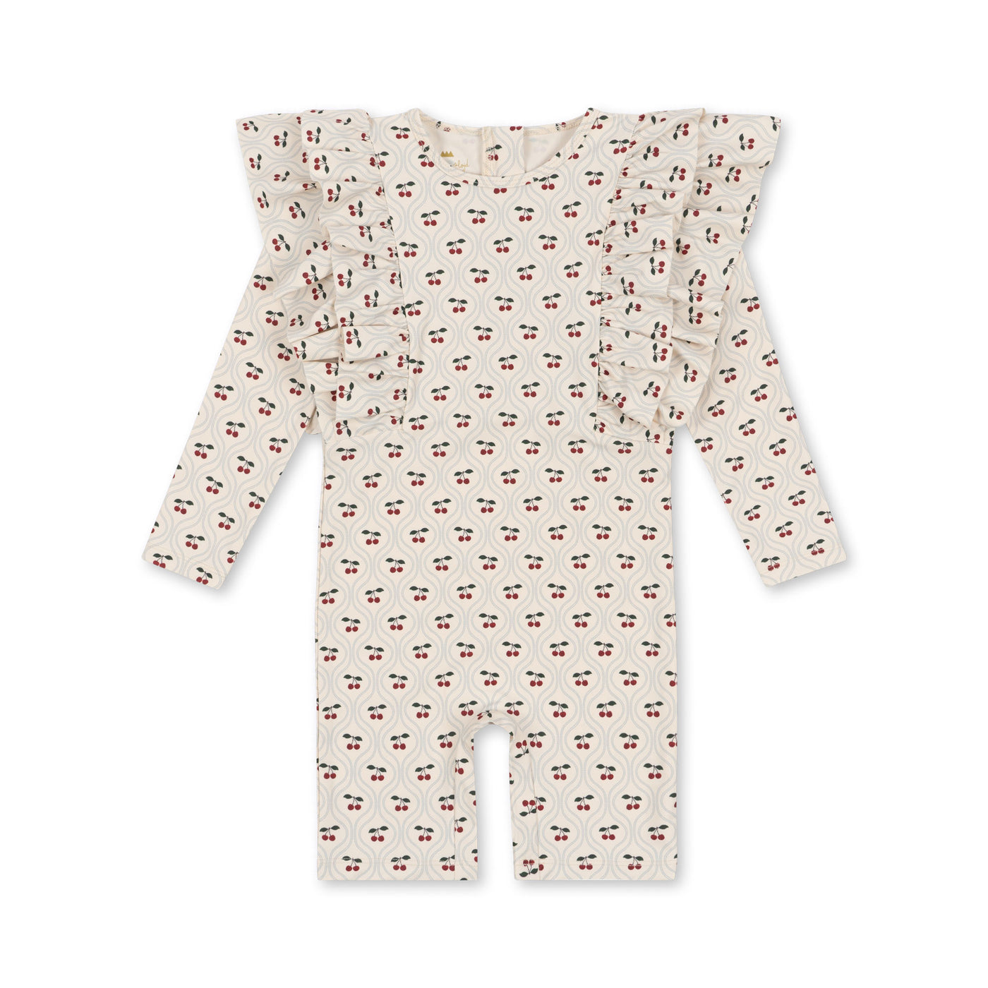 Konges Slojd - UV Badeanzug mit Kirschen 'MANUCA FRILL ONESIE - CHERRY MOTIF'