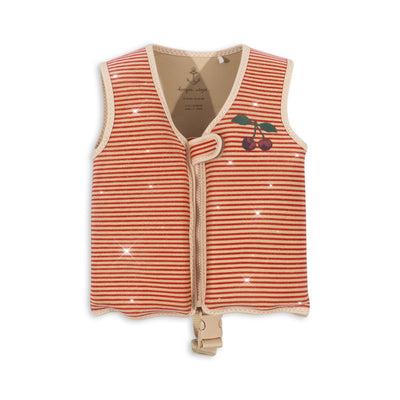 Konges Slojd - Schwimmweste mit Kirschen 'NEOPRENE GLITTER FLOAT VEST - GLITTER STRIPE'