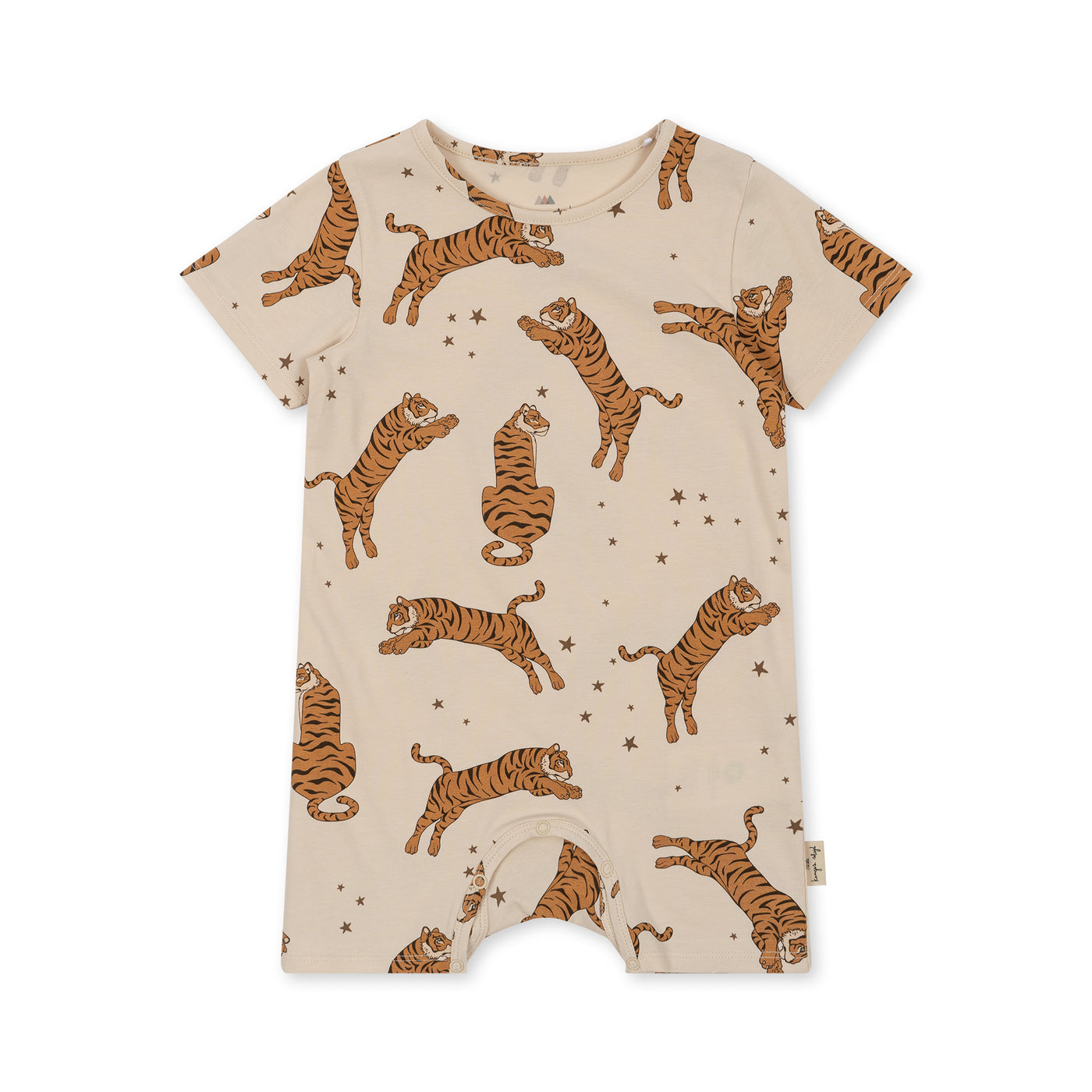 Konges Slojd - Romper mit Tigern 'BASIC ROMPER GOTS - TIGER SAND'