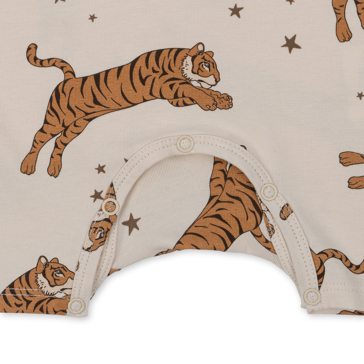 Konges Slojd - Romper mit Tigern 'BASIC ROMPER GOTS - TIGER SAND'