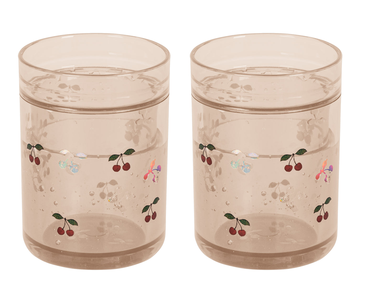 Konges Slojd - Glitzer Becher '2 PACK GLITTER CUPS - CHERRY'