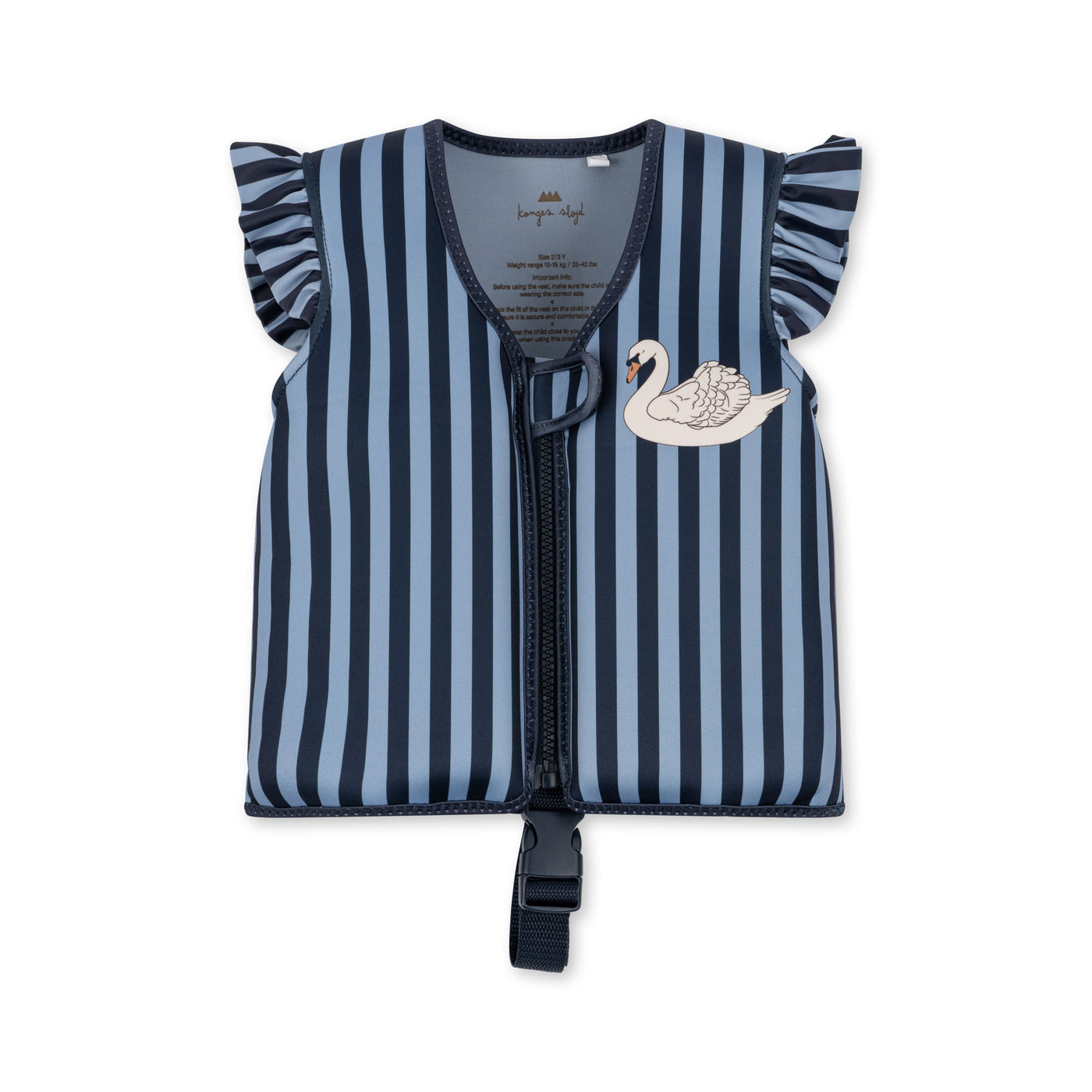 Konges Slojd - Schwimmweste 'NEOPRENE FLOAT VEST FRILL - SWAN STRIPE'