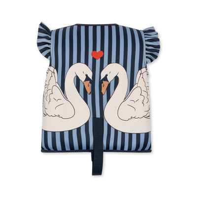 Konges Slojd - Schwimmweste 'NEOPRENE FLOAT VEST FRILL - SWAN STRIPE'