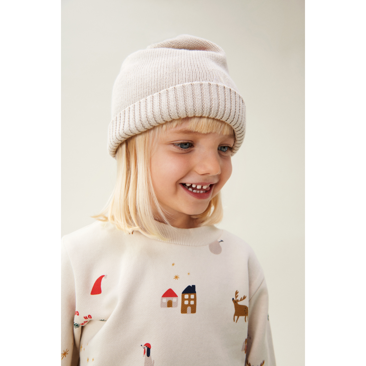 Liewood - Sweatshirt mit Weihnachtsmotiv 'Thora Printed Sweatshirt - Holiday / Sandy'