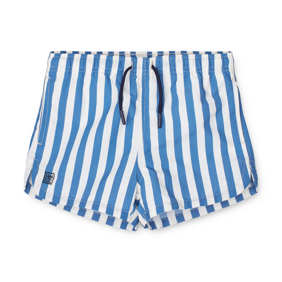 Liewood - Badehose 'Aiden Printed Board Shorts - Stripe Riverside / Creme de la creme'