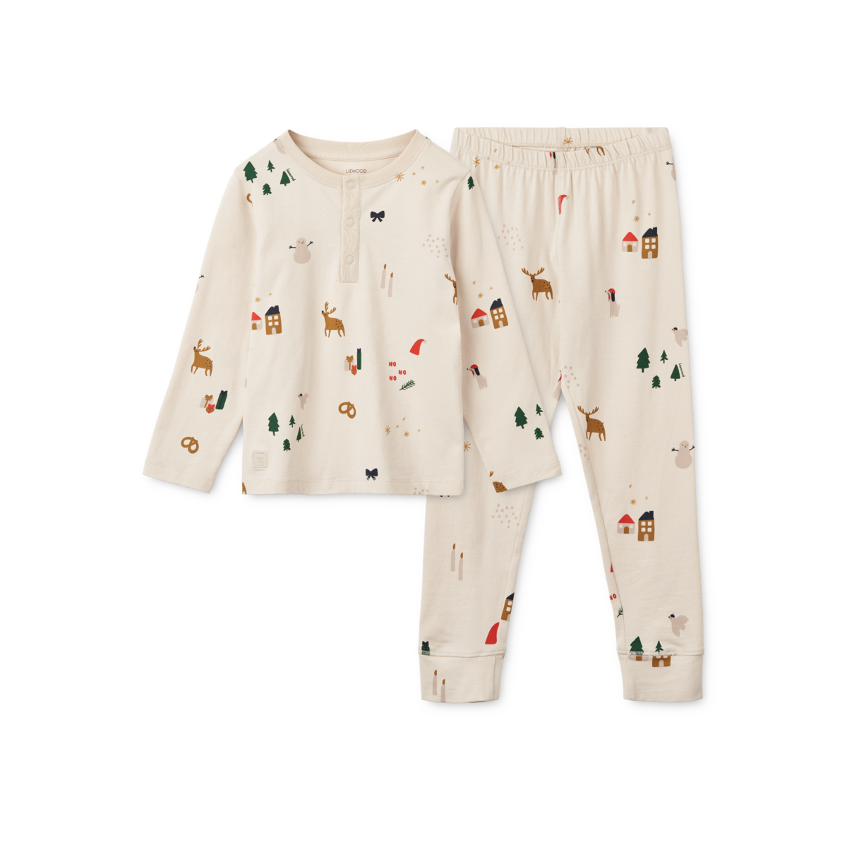 Liewood - Weihnachtsset 'Wilhelm Printed Pyjamas Set - Holiday / Sandy'