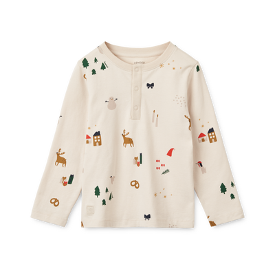 Liewood - Weihnachtsset 'Wilhelm Printed Pyjamas Set - Holiday / Sandy'