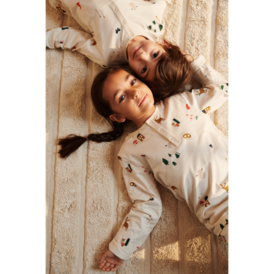 Liewood - Weihnachtsset 'Wilhelm Printed Pyjamas Set - Holiday / Sandy'