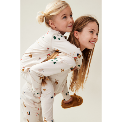 Liewood - Weihnachtsset 'Wilhelm Printed Pyjamas Set - Holiday / Sandy'