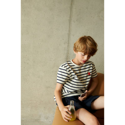 Liewood - T-shirt 'Sixten Stripe Shortsleeve T-shirt - stipes Classic navy / Creme de la creme'