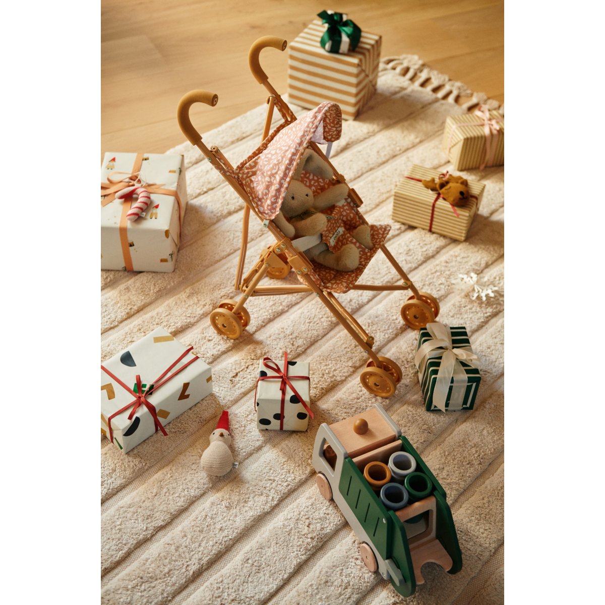 Liewood - Kinderwagen 'Elsie Doll Stroller - Mini leo / Tuscany rose'