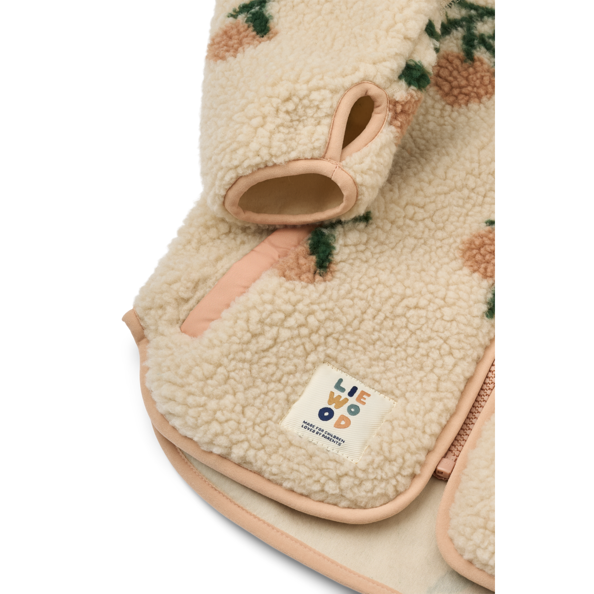 Liewood - Fleece Jacke für Kinder Pfirsche 'Nolan Pile Jacket - Peach / Sea shell'