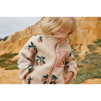 Liewood - Fleece Jacke für Kinder Pfirsche 'Nolan Pile Jacket - Peach / Sea shell'