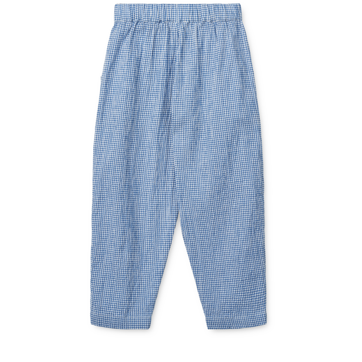 Liewood - Hose 'Borris Check Seersucker Pants - Check Riverside / Crisp white'