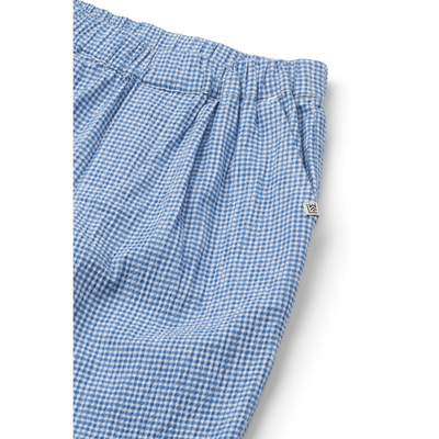 Liewood - Hose 'Borris Check Seersucker Pants - Check Riverside / Crisp white'