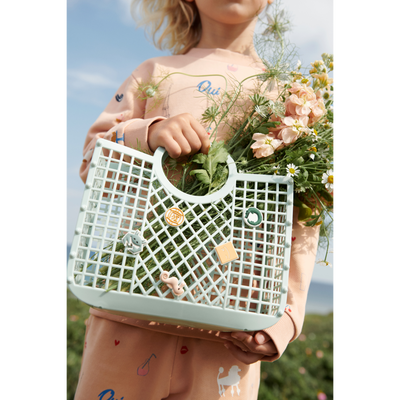 Liewood - Strand Tasche, klein Korb - 'Samantha Basket With Charms - Light Peppermint'