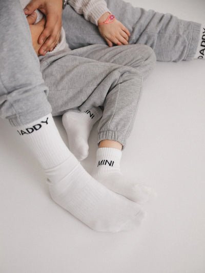 FAMVIBES - Daddy Tennis Socken 'DADDY SOCKEN - WEISS'
