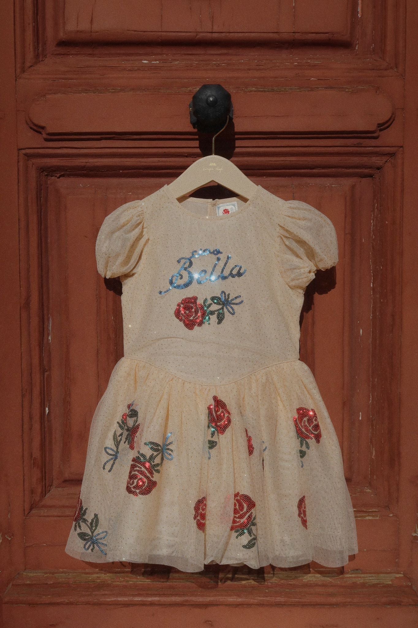 Konges Slojd - Kleid mit Rose 'RHW X KS BELLA DRESS -BRAZILIAN SAND'