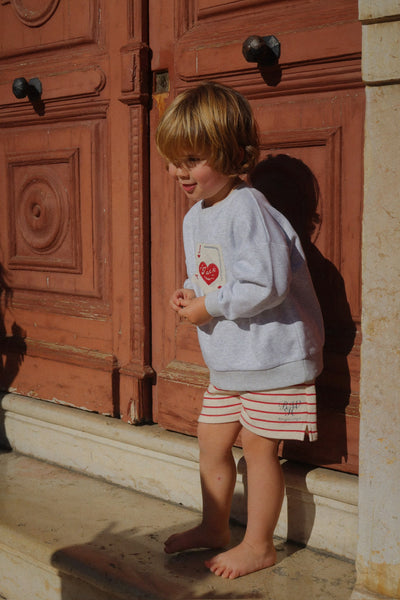 Konges Slojd - Sweathose mit Streifen 'RHW X KS LARGO SHORTS GOTS - PORTA TRIPE'