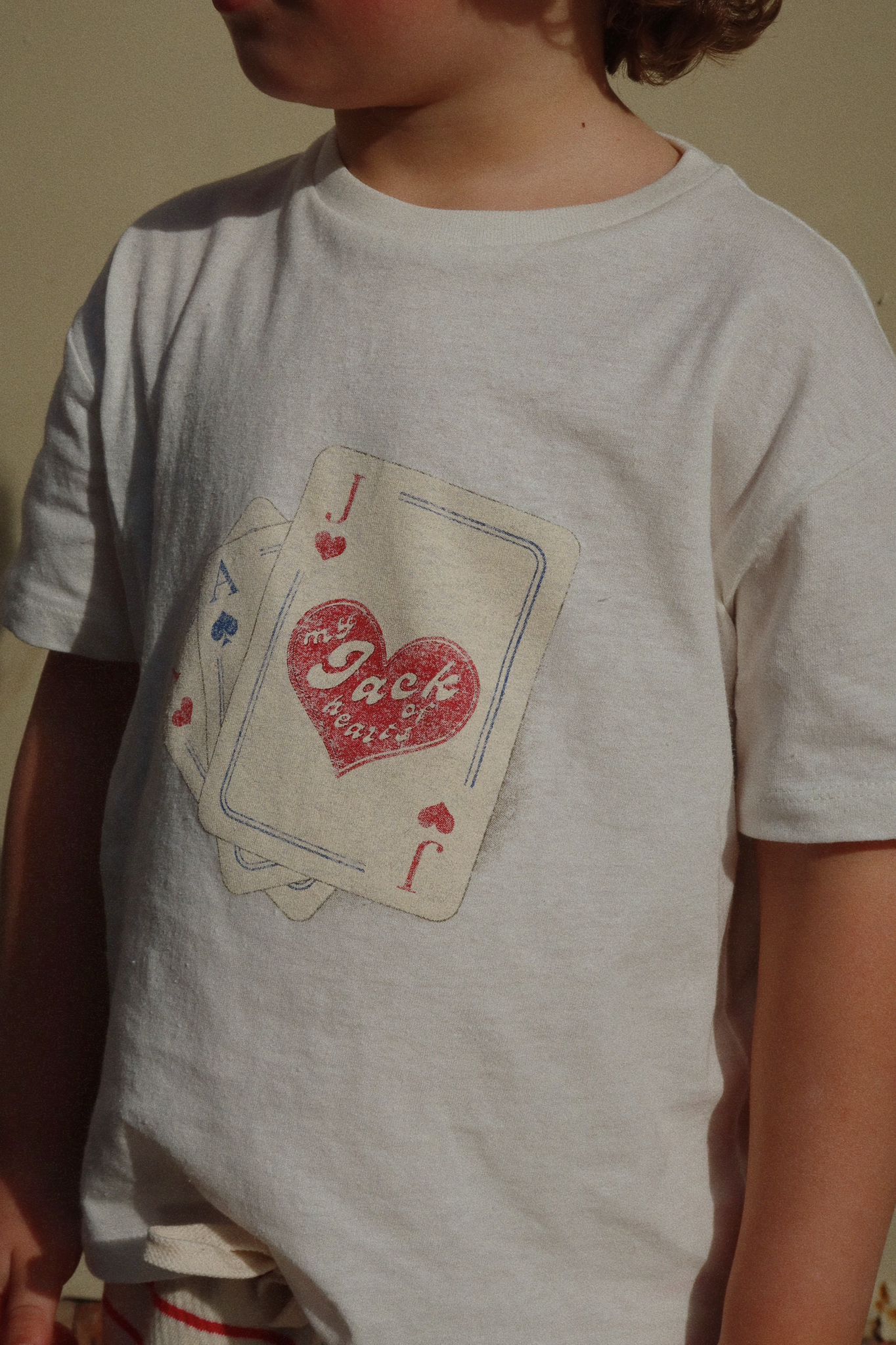 Konges Slojd - T-shirt mit Karten 'RHW X KS JACK TEE OCS - ANTIQUE WHITE'