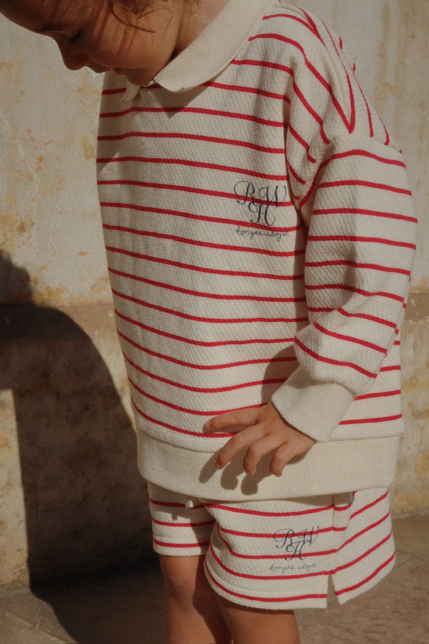 Konges Slojd - Sweathose mit Streifen 'RHW X KS LARGO SHORTS GOTS - PORTA TRIPE'