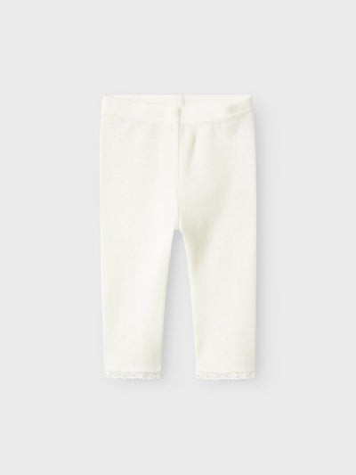 Name it - Leggings 'NBFWANG WOOL NEEDLE LEGGING SOLID NOOS - Snow White'