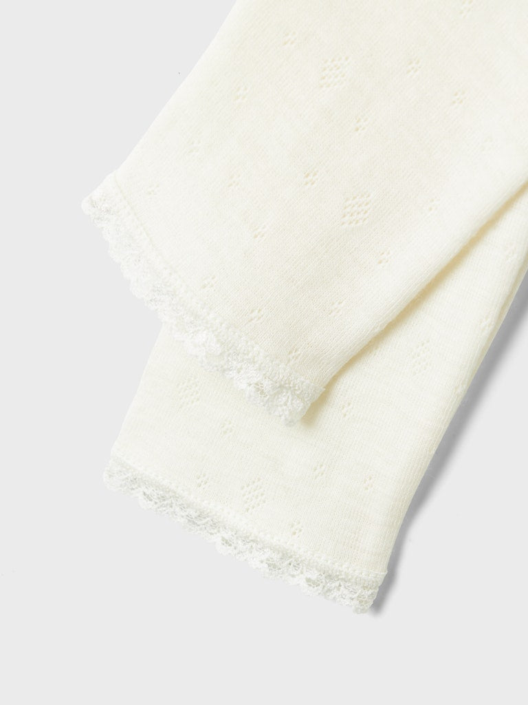Name it - Leggings 'NBFWANG WOOL NEEDLE LEGGING SOLID NOOS - Snow White'