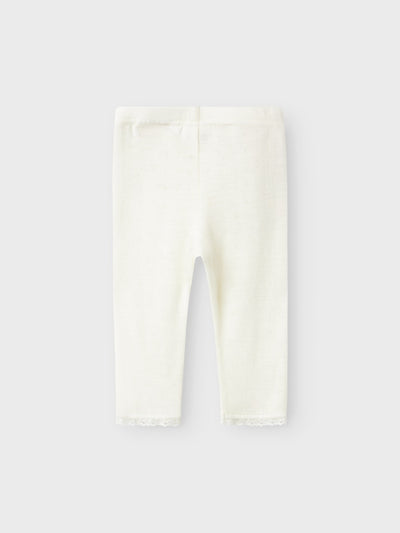 Name it - Leggings 'NBFWANG WOOL NEEDLE LEGGING SOLID NOOS - Snow White'