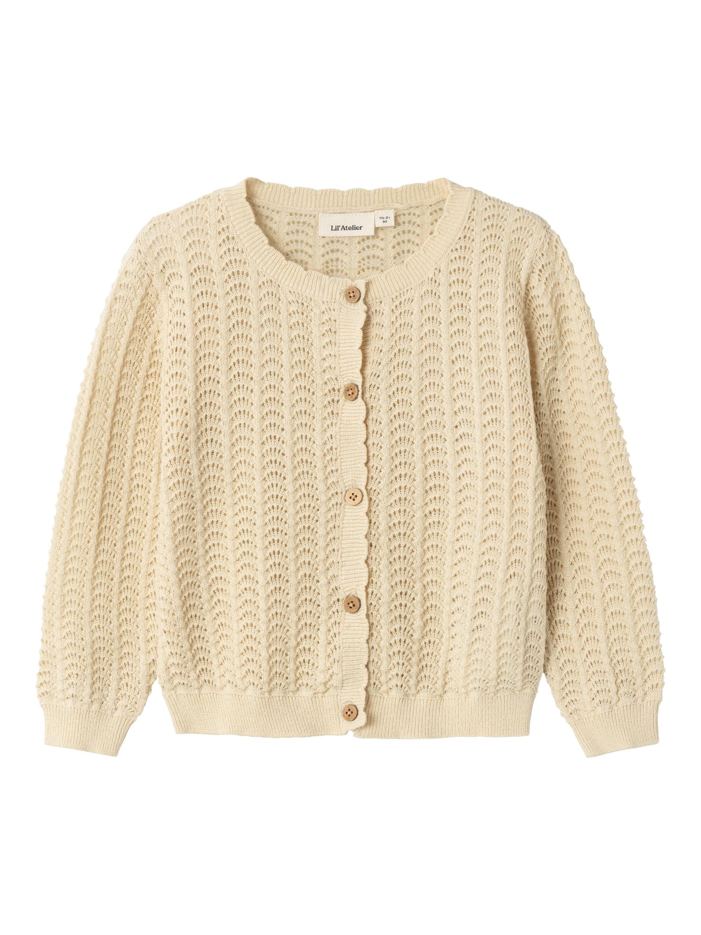 Lil Atelier - Cardigan für Kinder 'NMFGLIVA LS SHORT KNIT LIL - Wood Ash'