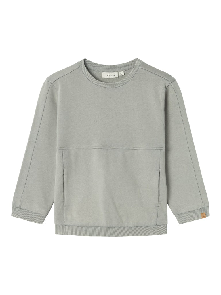 Lil Atelier - Sweatshirt 'NMMNALF FOLO LS LOOSE SWEAT LIL - Limestone'