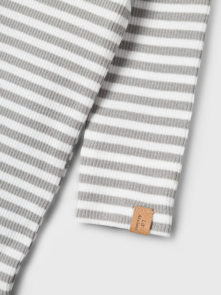 Lil Atelier - Langarmbody 'NBMGAGO LS SLIM BODY LIL NOOS - Limestone'