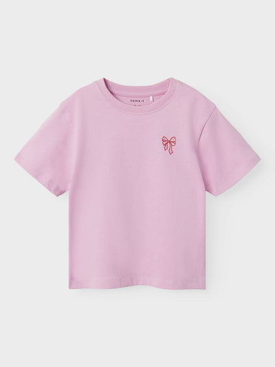 Name it - T-shirt 'NKFLILLIAN SS NREG SS TOP - Pastel Lavender'