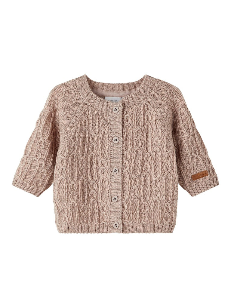 Name it - Cardigan aus Wolle 'NBFWRILLA WOOL LS KNIT CARD XXIII - Sphinx'