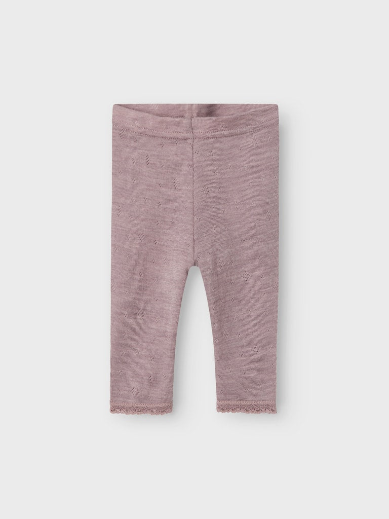 Name it - Leggings 'NBFWANG WOOL NEEDLE LEGGING SOLID NOOS - Purple Dove'