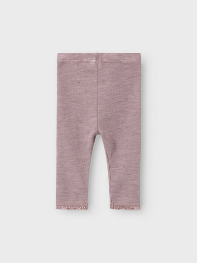 Name it - Leggings 'NBFWANG WOOL NEEDLE LEGGING SOLID NOOS - Purple Dove'