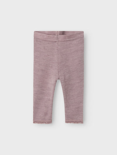 Name it - Leggings 'NBFWANG WOOL NEEDLE LEGGING SOLID NOOS - Purple Dove'