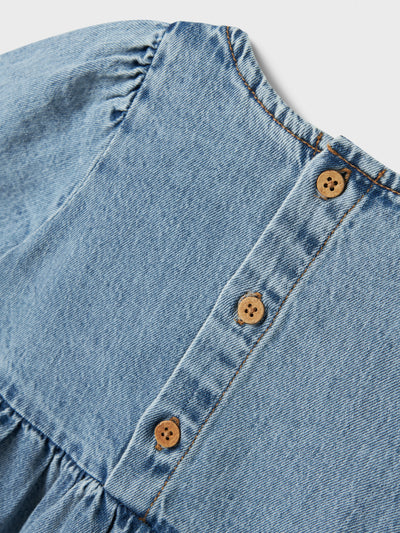 Name it - Jeanskleid mit Knöpfen 'NMFGEMMA LOOSE DNM DRESS 4070- OV H- Medium Blue Denim'