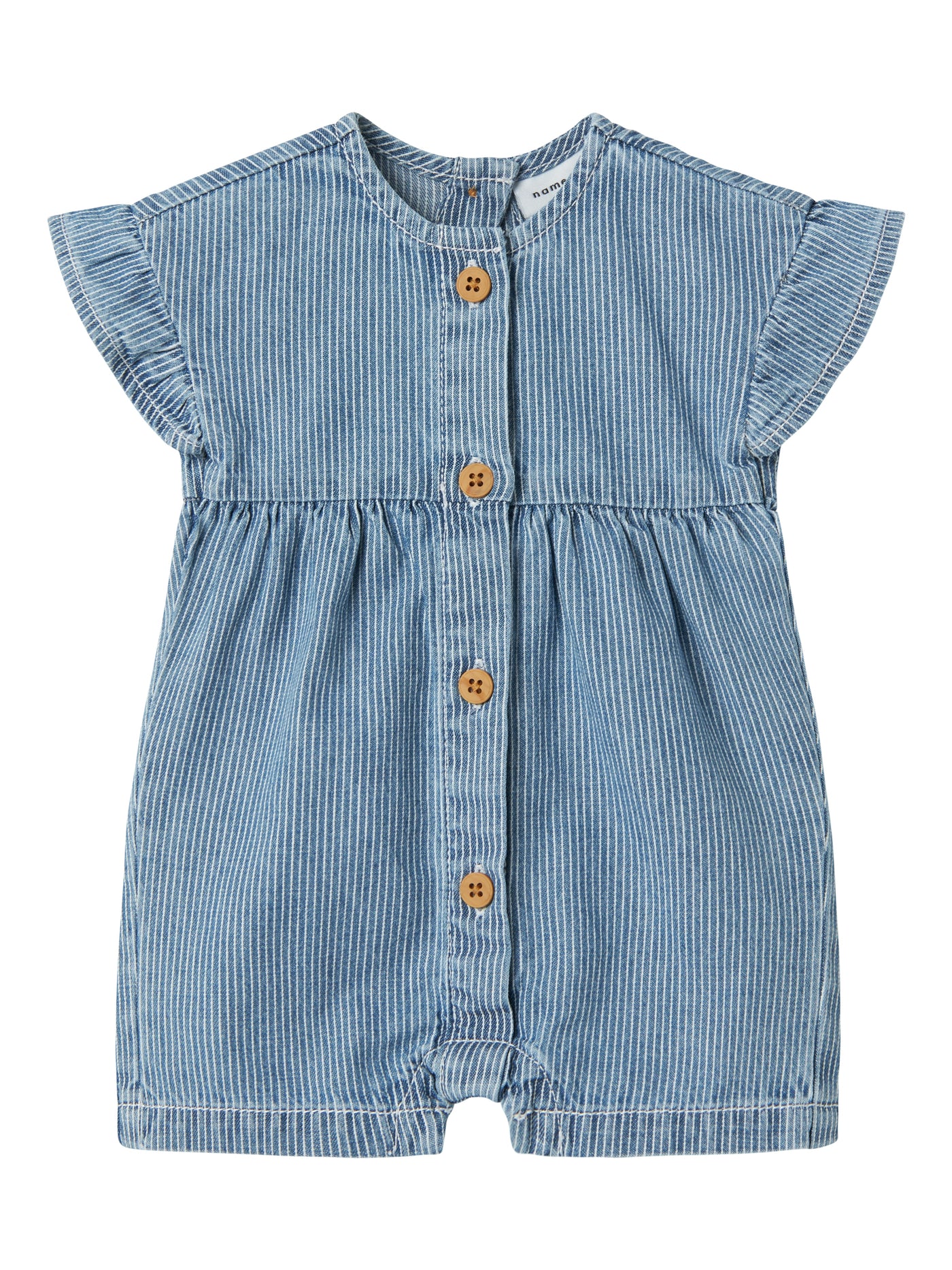 Name it - Kurzarmstrampler mit Streifen 'NBFJADE DNM SHORT SUIT 3815-IP J- Medium Blue Denim'
