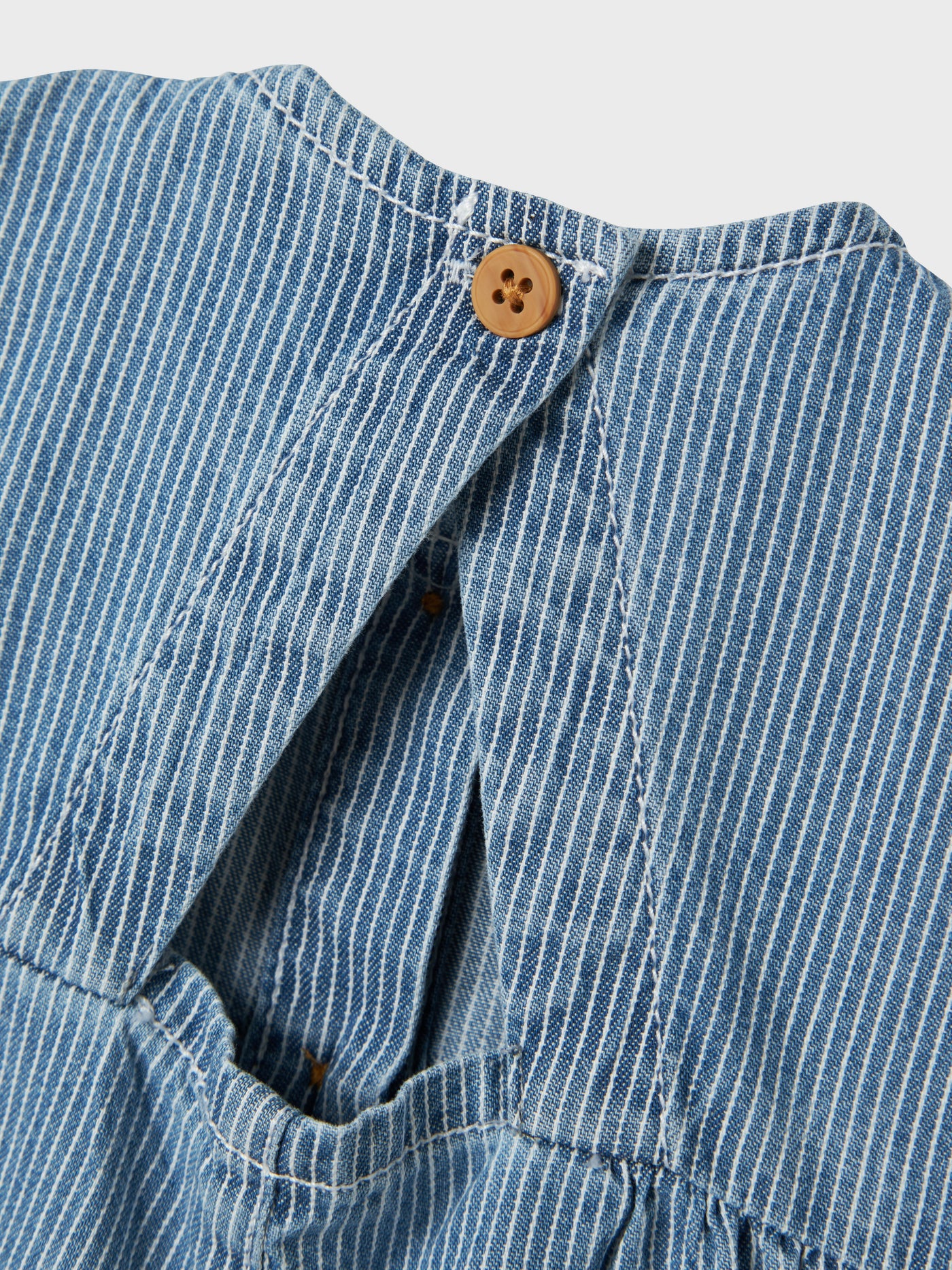 Name it - Kurzarmstrampler mit Streifen 'NBFJADE DNM SHORT SUIT 3815-IP J- Medium Blue Denim'